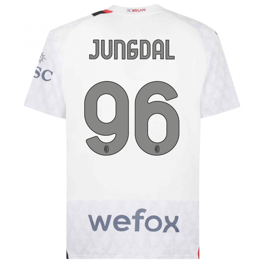 Damen Andreas Jungdal #96 Weiß Auswärtstrikot Trikot 2023/24 T-Shirt Österreich