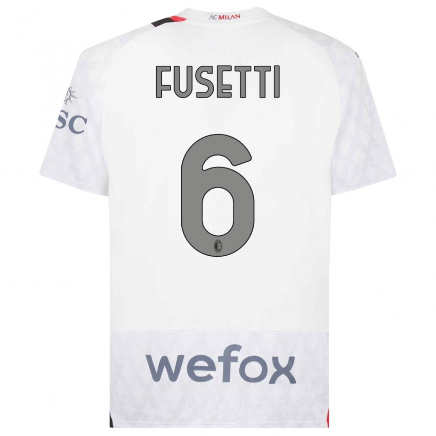 Damen Laura Fusetti #6 Weiß Auswärtstrikot Trikot 2023/24 T-Shirt Österreich