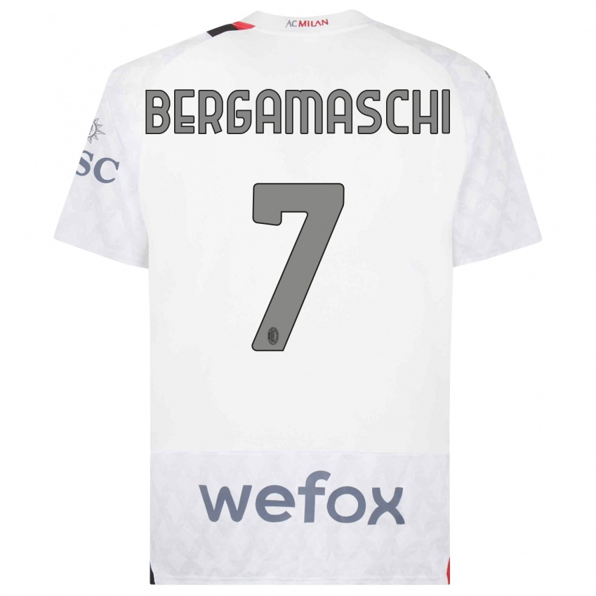 Damen Valentina Bergamaschi #7 Weiß Auswärtstrikot Trikot 2023/24 T-Shirt Österreich