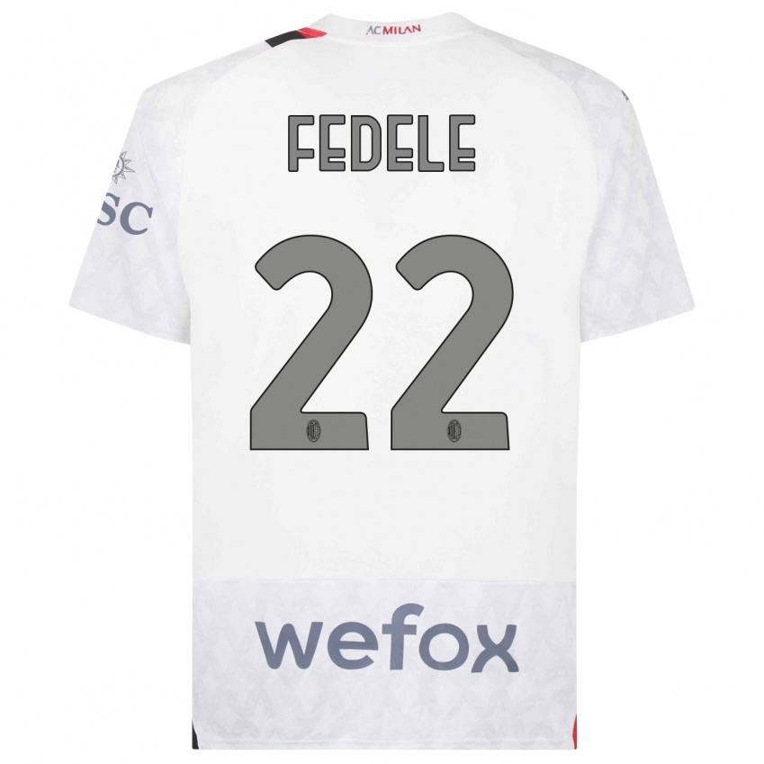 Damen Noemi Fedele #22 Weiß Auswärtstrikot Trikot 2023/24 T-Shirt Österreich