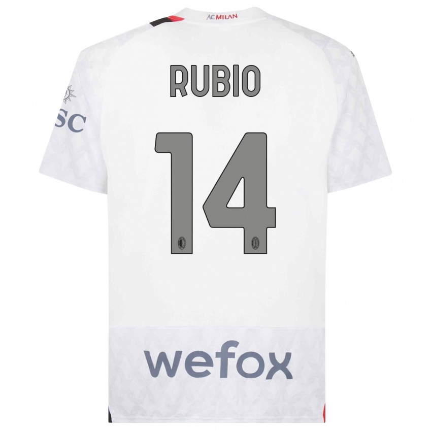 Damen Silvia Rubio #14 Weiß Auswärtstrikot Trikot 2023/24 T-Shirt Österreich