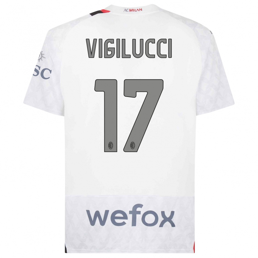 Damen Valery Vigilucci #17 Weiß Auswärtstrikot Trikot 2023/24 T-Shirt Österreich