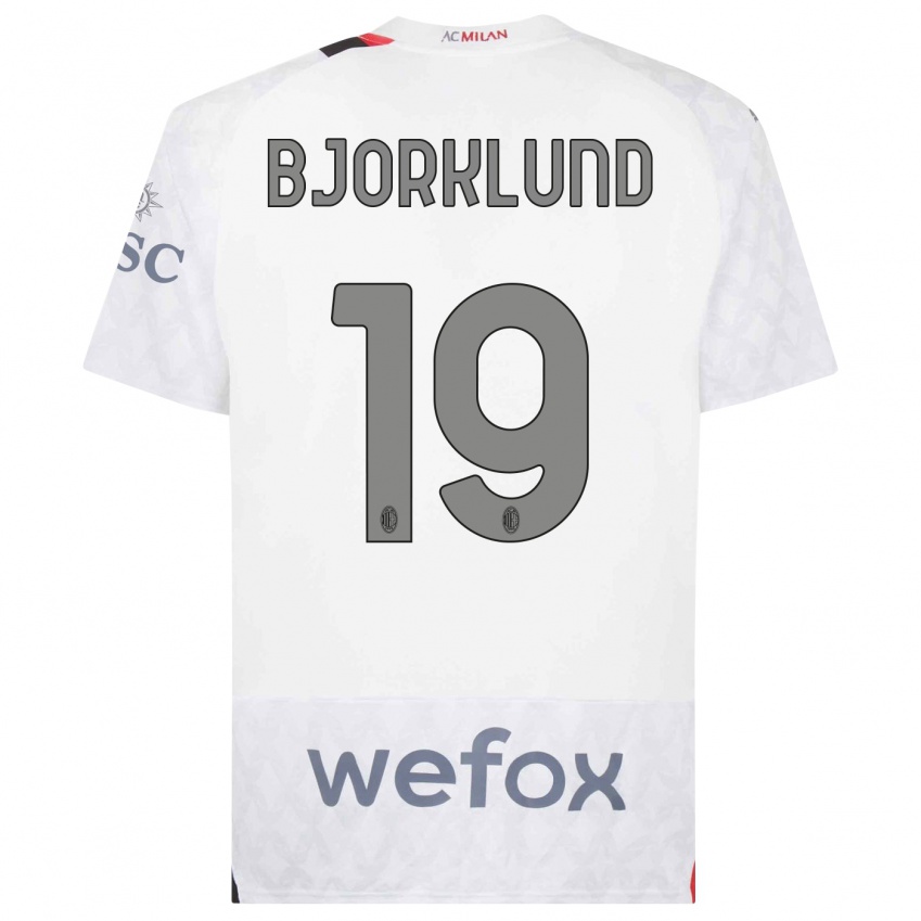 Damen Lukas Bjorklund #19 Weiß Auswärtstrikot Trikot 2023/24 T-Shirt Österreich