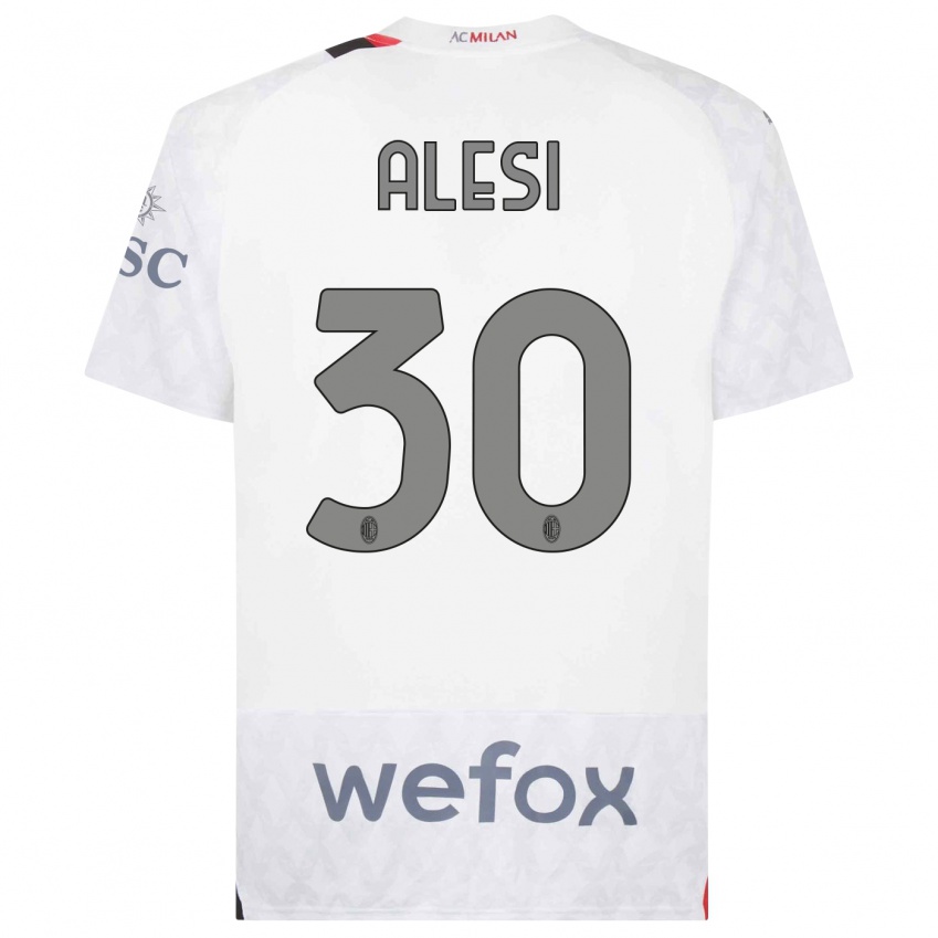 Damen Gabriele Alesi #30 Weiß Auswärtstrikot Trikot 2023/24 T-Shirt Österreich