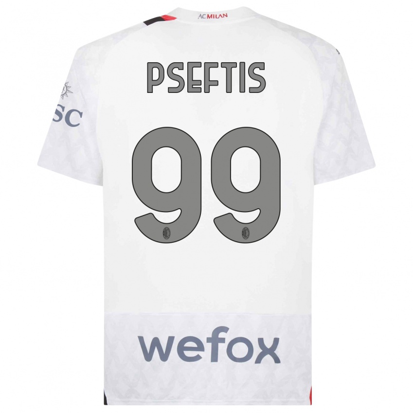 Damen Fotios Pseftis #99 Weiß Auswärtstrikot Trikot 2023/24 T-Shirt Österreich