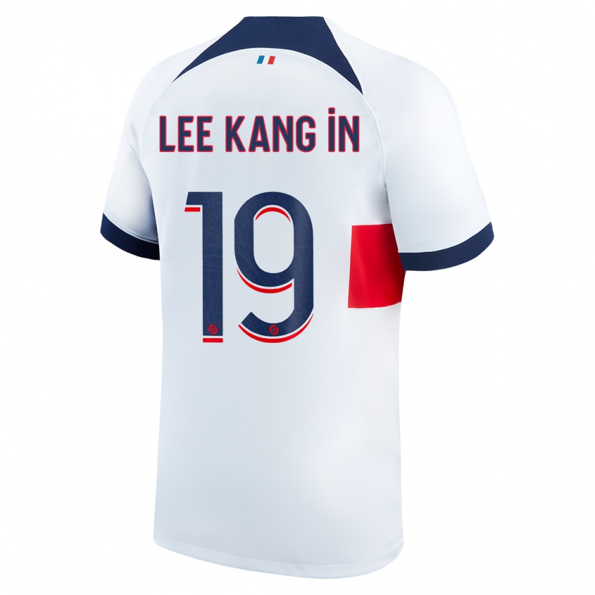 Damen Kang-In Lee #19 Weiß Auswärtstrikot Trikot 2023/24 T-Shirt Österreich