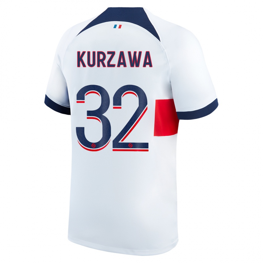 Damen Layvin Kurzawa #32 Weiß Auswärtstrikot Trikot 2023/24 T-Shirt Österreich