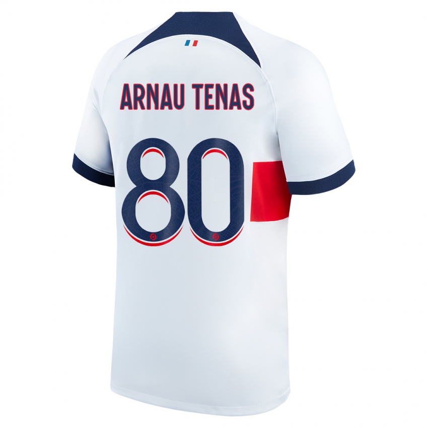 Damen Arnau Tenas #80 Weiß Auswärtstrikot Trikot 2023/24 T-Shirt Österreich