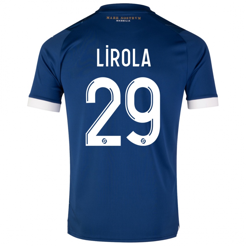 Damen Pol Lirola #29 Dunkelblau Auswärtstrikot Trikot 2023/24 T-Shirt Österreich