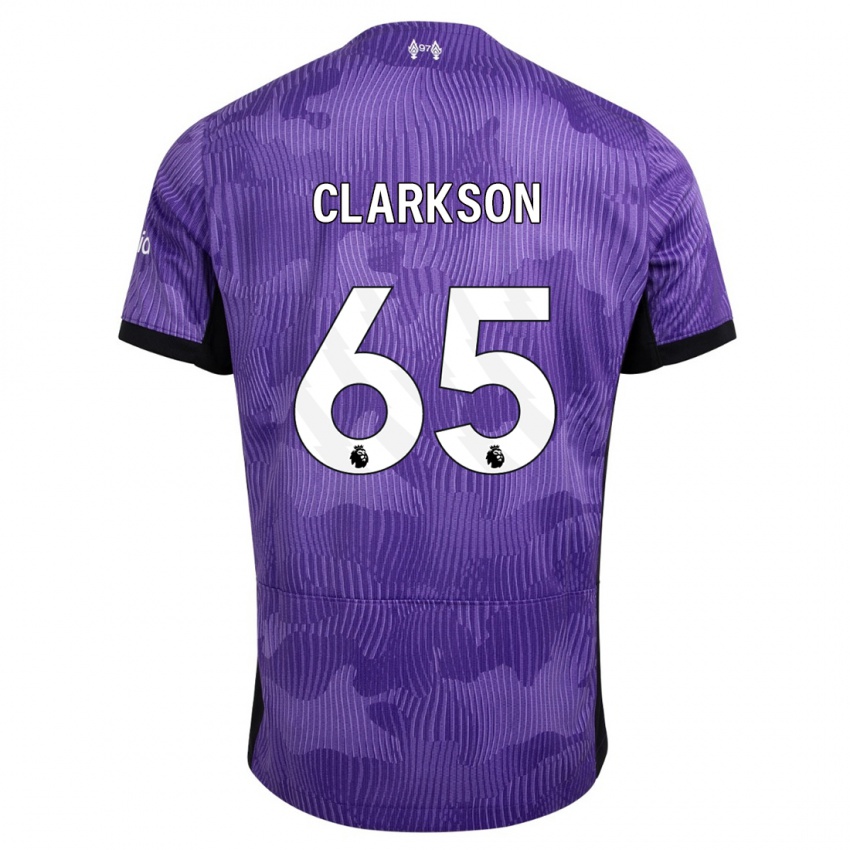 Damen Leighton Clarkson #65 Lila Ausweichtrikot Trikot 2023/24 T-Shirt Österreich