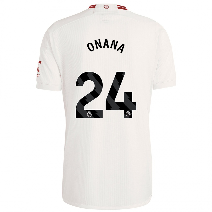 Damen André Onana #24 Weiß Ausweichtrikot Trikot 2023/24 T-Shirt Österreich