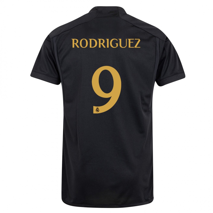 Damen Alvaro Rodriguez #9 Schwarz Ausweichtrikot Trikot 2023/24 T-Shirt Österreich