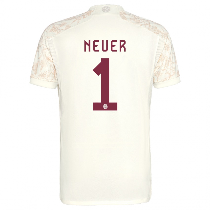 Damen Manuel Neuer #1 Cremefarben Ausweichtrikot Trikot 2023/24 T-Shirt Österreich