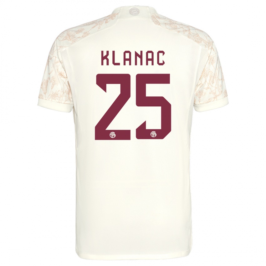 Damen Luka Klanac #25 Cremefarben Ausweichtrikot Trikot 2023/24 T-Shirt Österreich