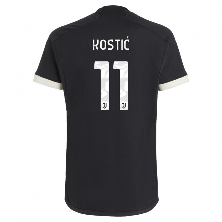 Damen Filip Kostic #11 Schwarz Ausweichtrikot Trikot 2023/24 T-Shirt Österreich