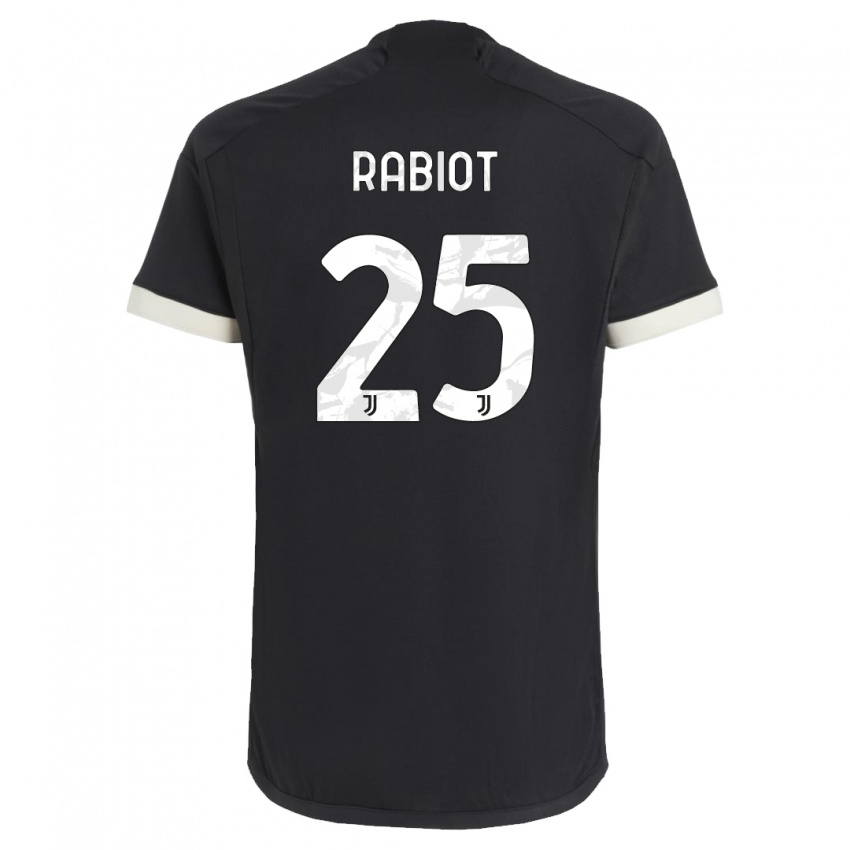 Damen Adrien Rabiot #25 Schwarz Ausweichtrikot Trikot 2023/24 T-Shirt Österreich