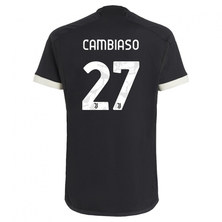 Damen Andrea Cambiaso #27 Schwarz Ausweichtrikot Trikot 2023/24 T-Shirt Österreich