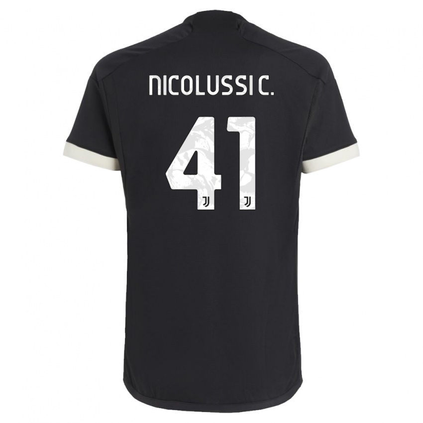 Damen Hans Nicolussi Caviglia #41 Schwarz Ausweichtrikot Trikot 2023/24 T-Shirt Österreich