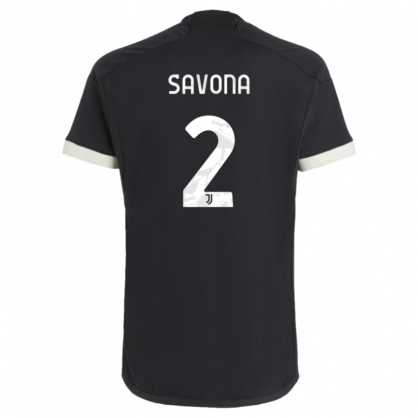 Damen Nicolo Savona #2 Schwarz Ausweichtrikot Trikot 2023/24 T-Shirt Österreich