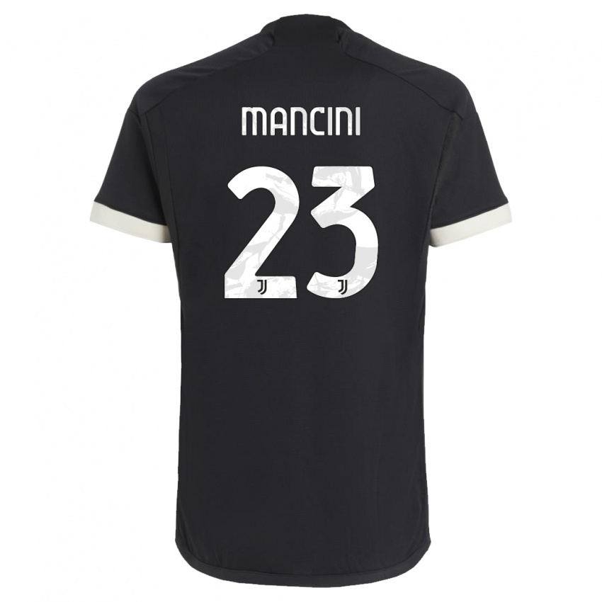 Damen Tommaso Mancini #23 Schwarz Ausweichtrikot Trikot 2023/24 T-Shirt Österreich