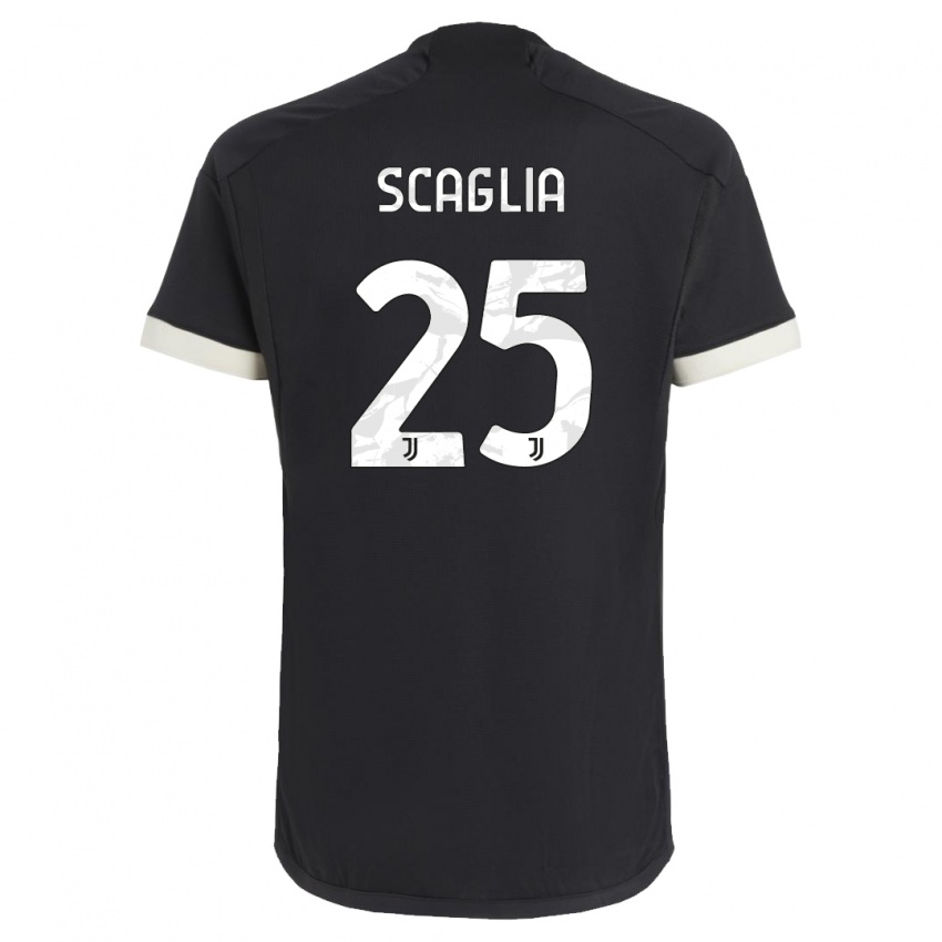 Damen Simone Scaglia #25 Schwarz Ausweichtrikot Trikot 2023/24 T-Shirt Österreich