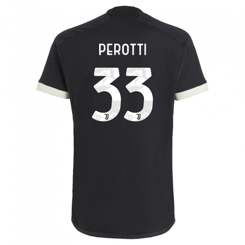 Damen Clemente Perotti #33 Schwarz Ausweichtrikot Trikot 2023/24 T-Shirt Österreich