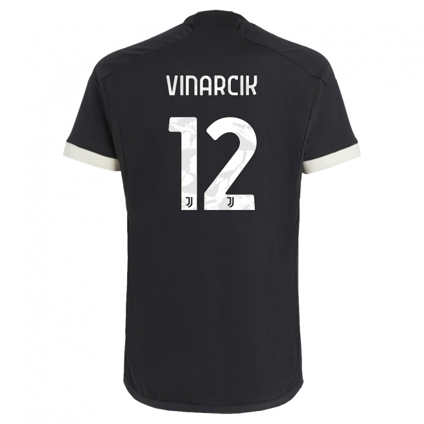 Damen Jakub Vinarcik #12 Schwarz Ausweichtrikot Trikot 2023/24 T-Shirt Österreich