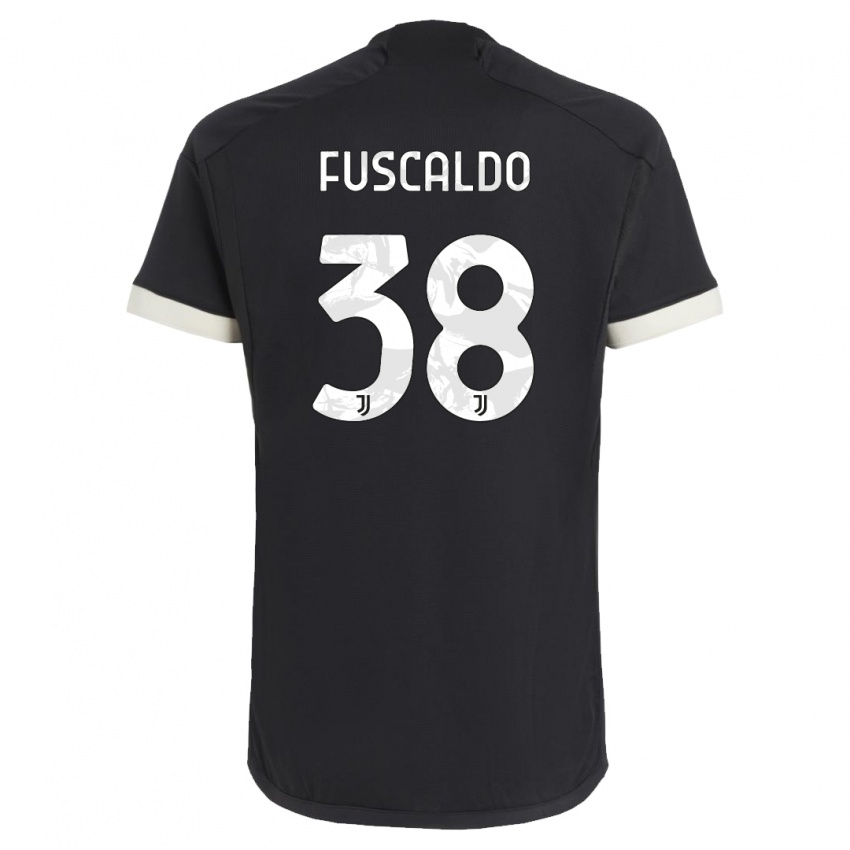 Damen Matteo Fuscaldo #38 Schwarz Ausweichtrikot Trikot 2023/24 T-Shirt Österreich