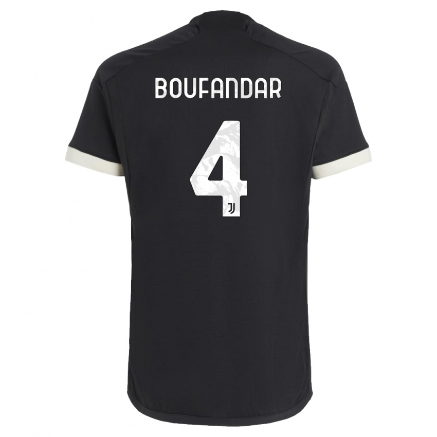 Damen Adam Boufandar #4 Schwarz Ausweichtrikot Trikot 2023/24 T-Shirt Österreich