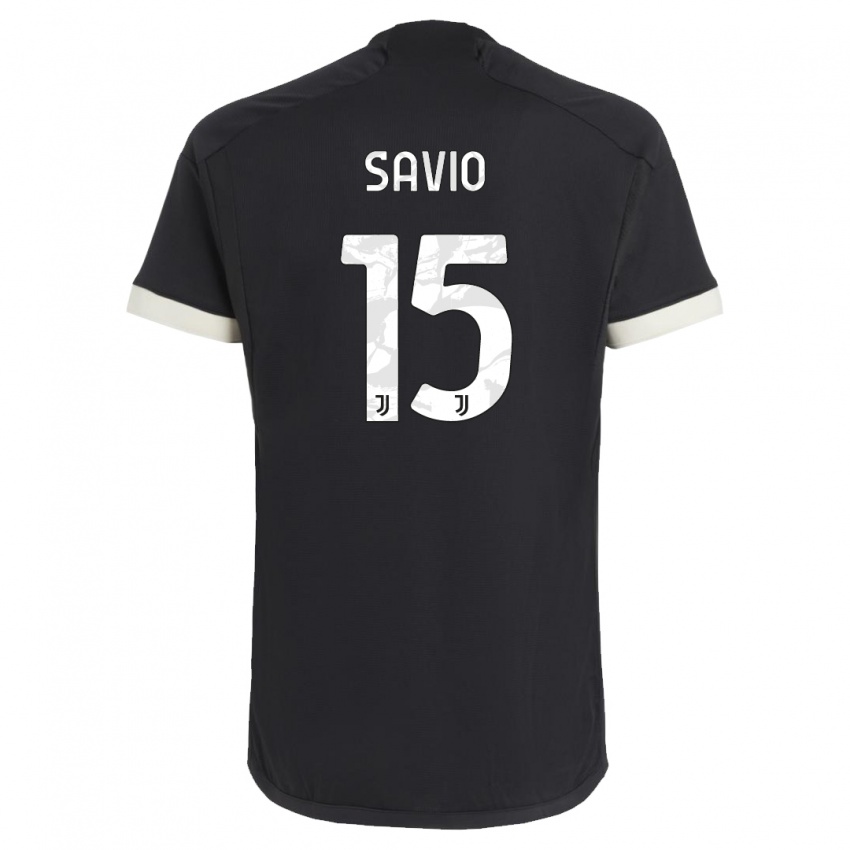 Damen Federico Savio #15 Schwarz Ausweichtrikot Trikot 2023/24 T-Shirt Österreich