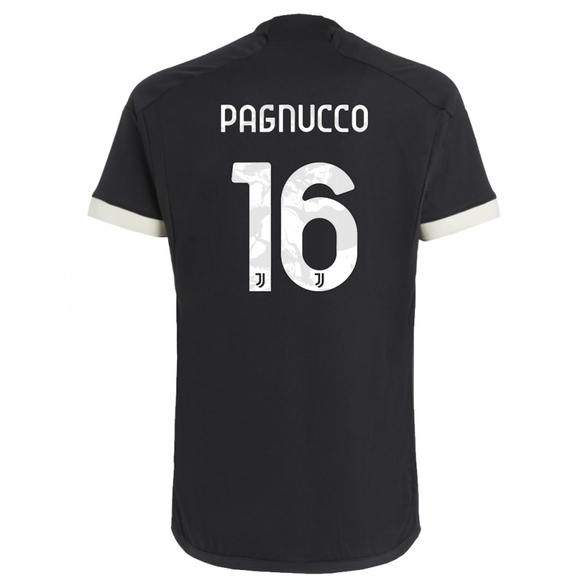 Damen Filippo Pagnucco #16 Schwarz Ausweichtrikot Trikot 2023/24 T-Shirt Österreich