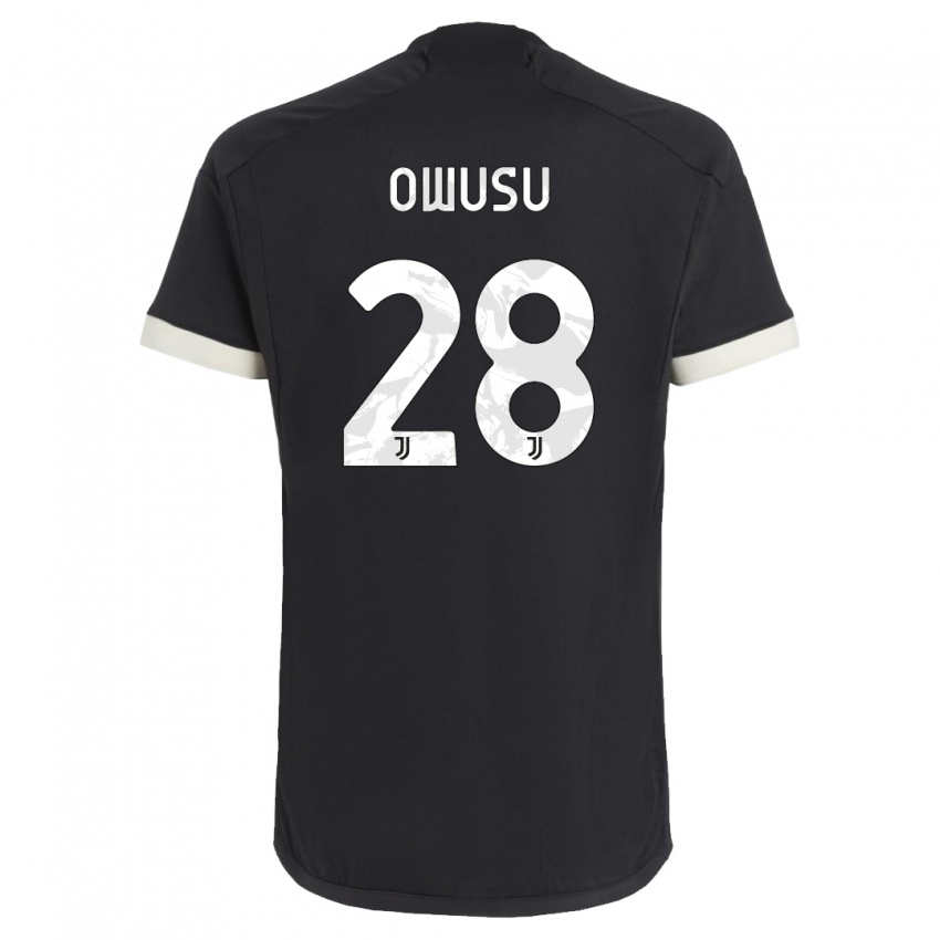 Damen Augusto Owusu #28 Schwarz Ausweichtrikot Trikot 2023/24 T-Shirt Österreich