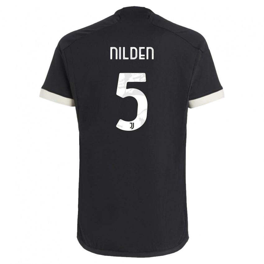 Damen Amanda Nilden #5 Schwarz Ausweichtrikot Trikot 2023/24 T-Shirt Österreich