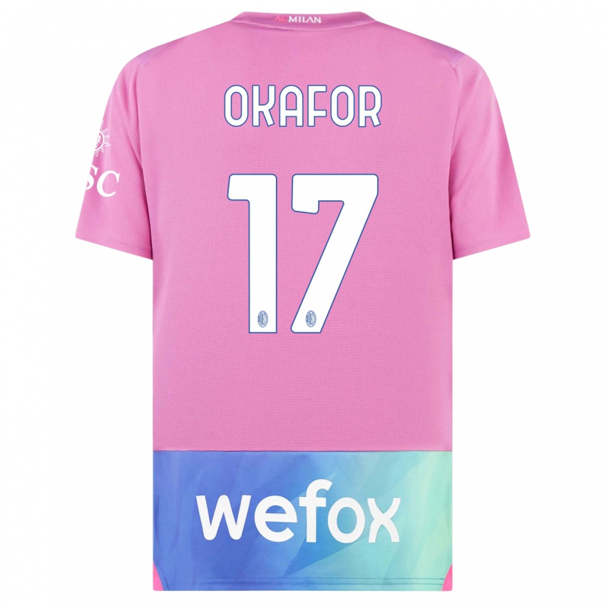 Damen Noah Okafor #17 Pink Lila Ausweichtrikot Trikot 2023/24 T-Shirt Österreich