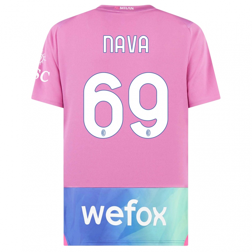 Damen Lapo Nava #69 Pink Lila Ausweichtrikot Trikot 2023/24 T-Shirt Österreich