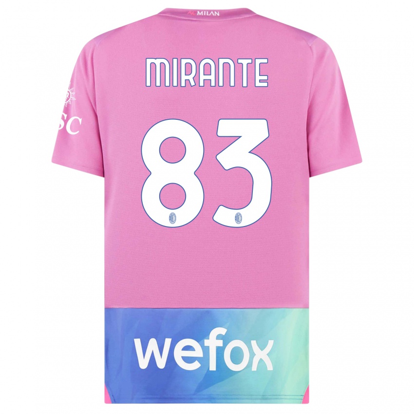 Damen Antonio Mirante #83 Pink Lila Ausweichtrikot Trikot 2023/24 T-Shirt Österreich