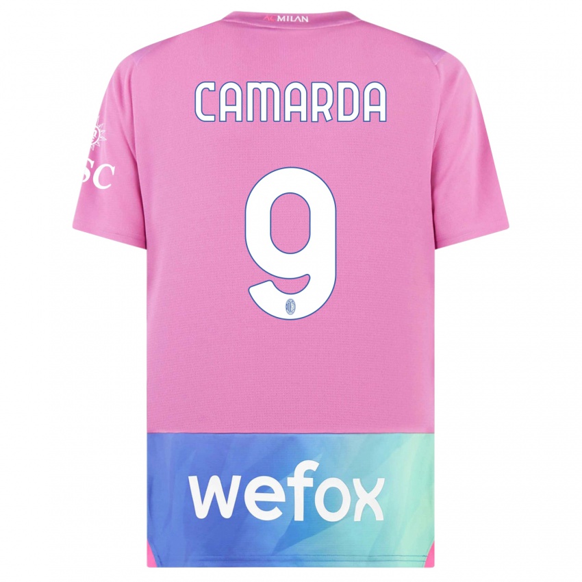 Damen Francesco Camarda #9 Pink Lila Ausweichtrikot Trikot 2023/24 T-Shirt Österreich