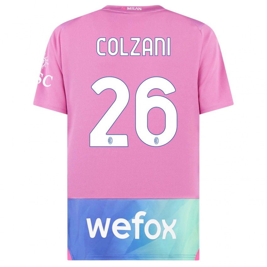 Damen Edoardo Colzani #26 Pink Lila Ausweichtrikot Trikot 2023/24 T-Shirt Österreich