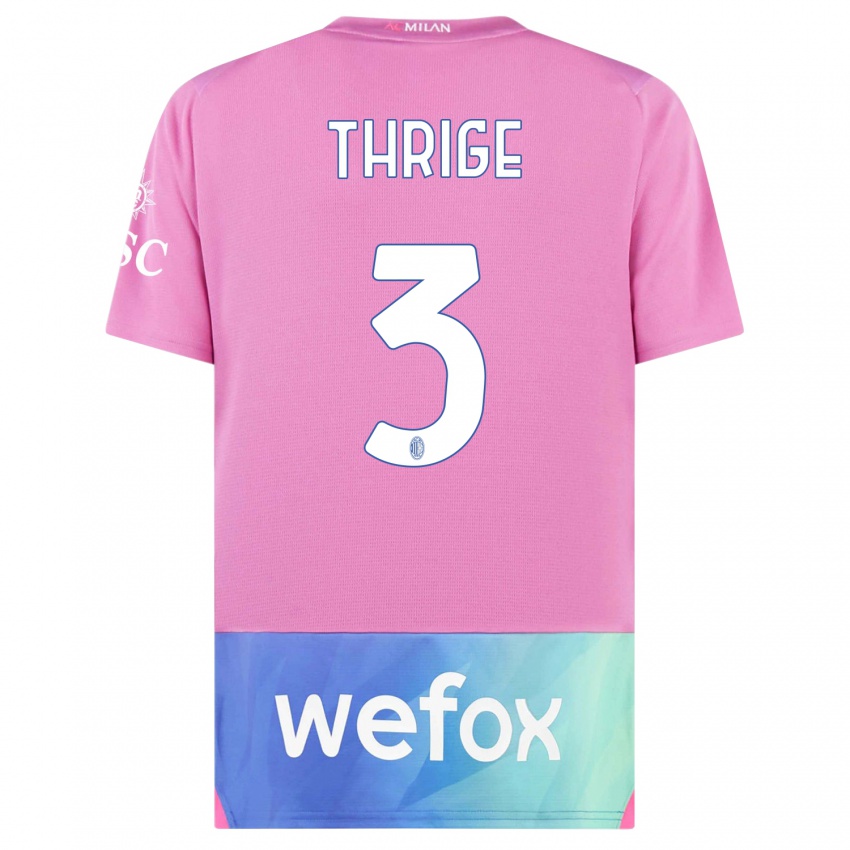 Damen Sara Thrige #3 Pink Lila Ausweichtrikot Trikot 2023/24 T-Shirt Österreich