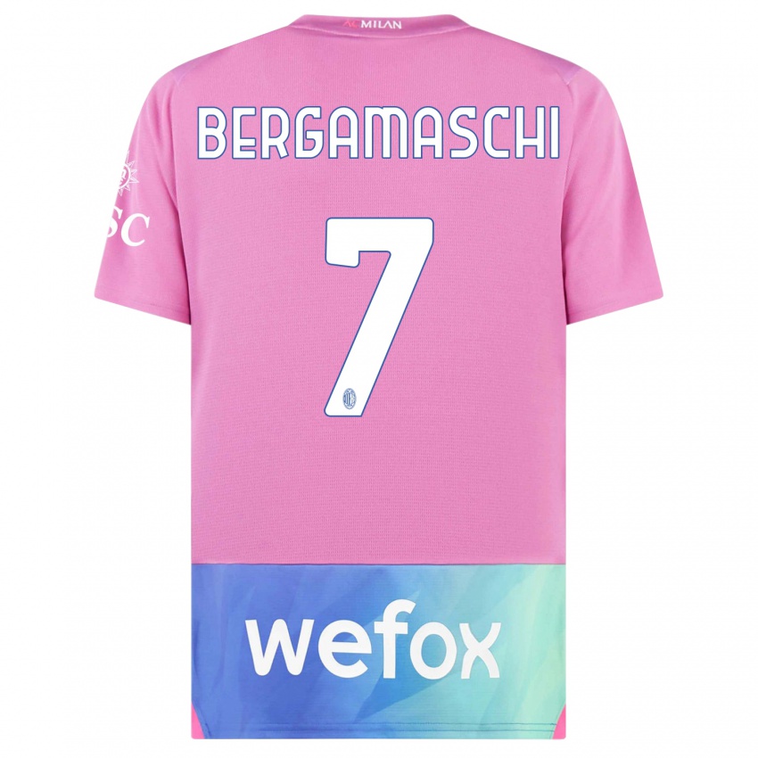 Damen Valentina Bergamaschi #7 Pink Lila Ausweichtrikot Trikot 2023/24 T-Shirt Österreich