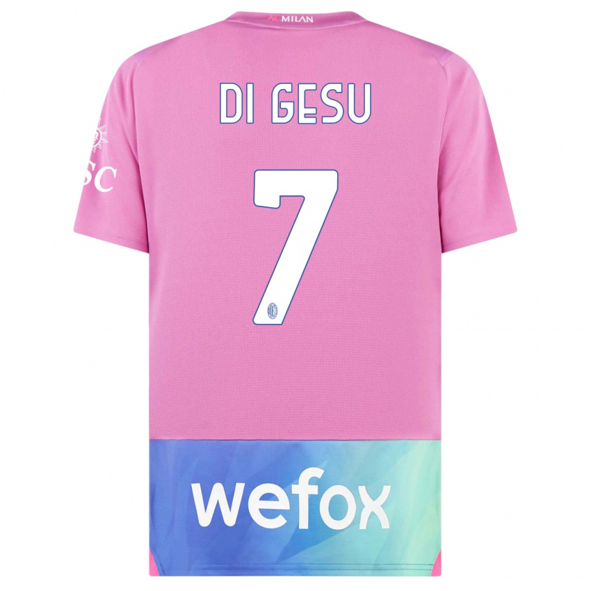 Damen Enrico Di Gesu #7 Pink Lila Ausweichtrikot Trikot 2023/24 T-Shirt Österreich