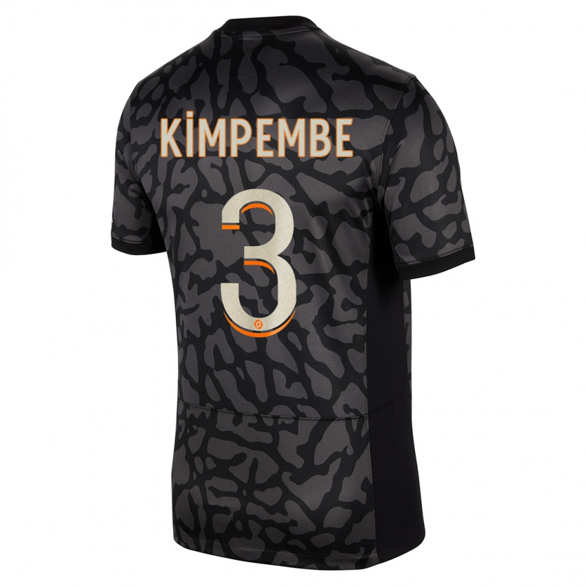Damen Presnel Kimpembe #3 Schwarz Ausweichtrikot Trikot 2023/24 T-Shirt Österreich
