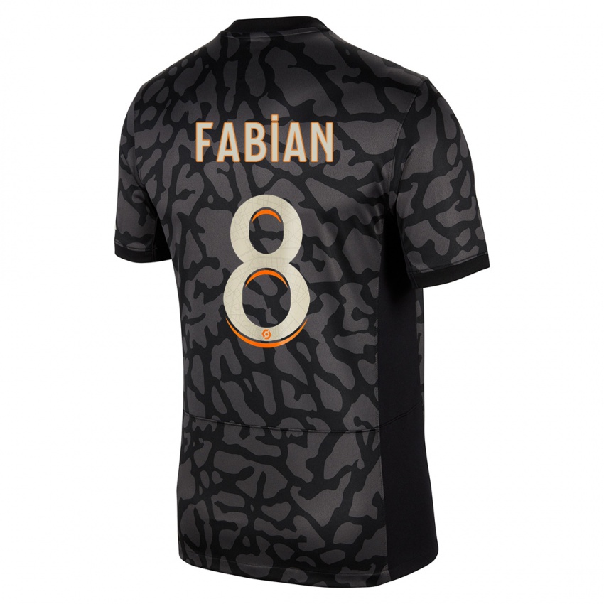 Damen Fabián Ruiz #8 Schwarz Ausweichtrikot Trikot 2023/24 T-Shirt Österreich