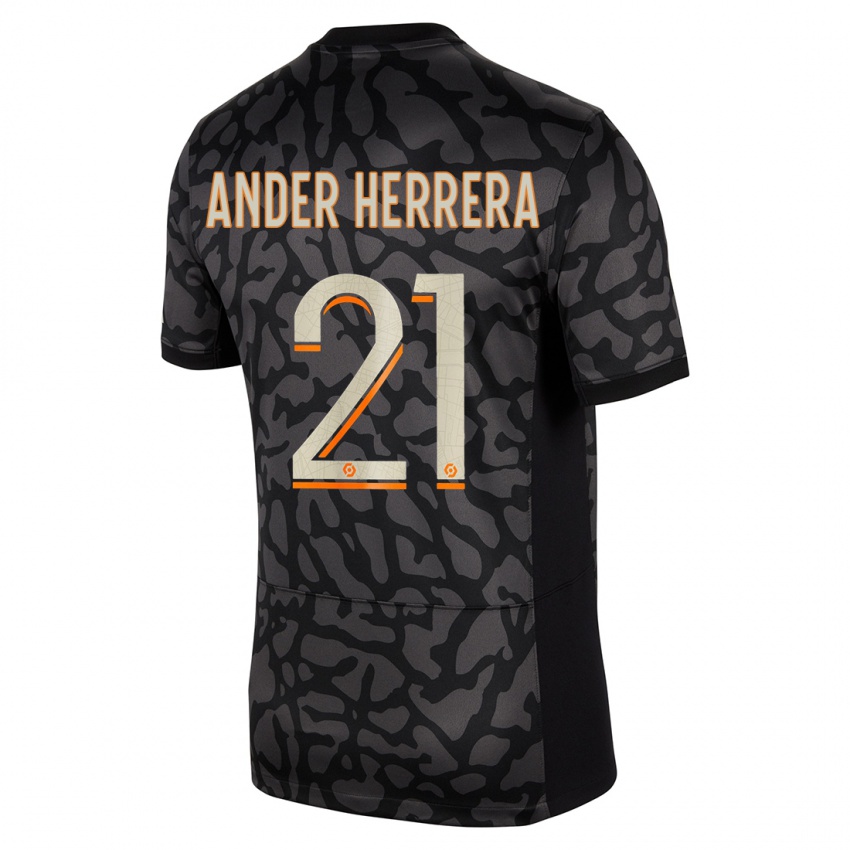 Damen Ander Herrera #21 Schwarz Ausweichtrikot Trikot 2023/24 T-Shirt Österreich