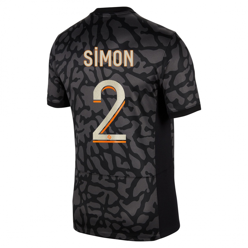 Damen Benedicte Simon #2 Schwarz Ausweichtrikot Trikot 2023/24 T-Shirt Österreich