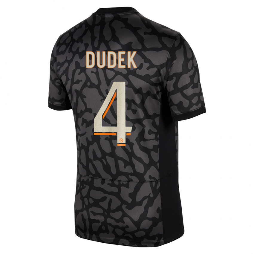 Damen Paulina Dudek #4 Schwarz Ausweichtrikot Trikot 2023/24 T-Shirt Österreich