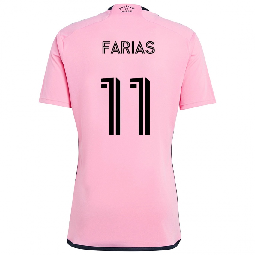 Kinder Facundo Farías #11 Rosa Heimtrikot Trikot 2024/25 T-Shirt Österreich