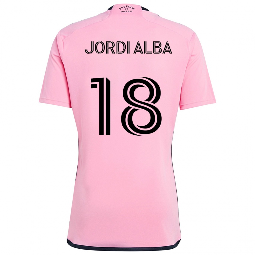 Kinder Jordi Alba #18 Rosa Heimtrikot Trikot 2024/25 T-Shirt Österreich