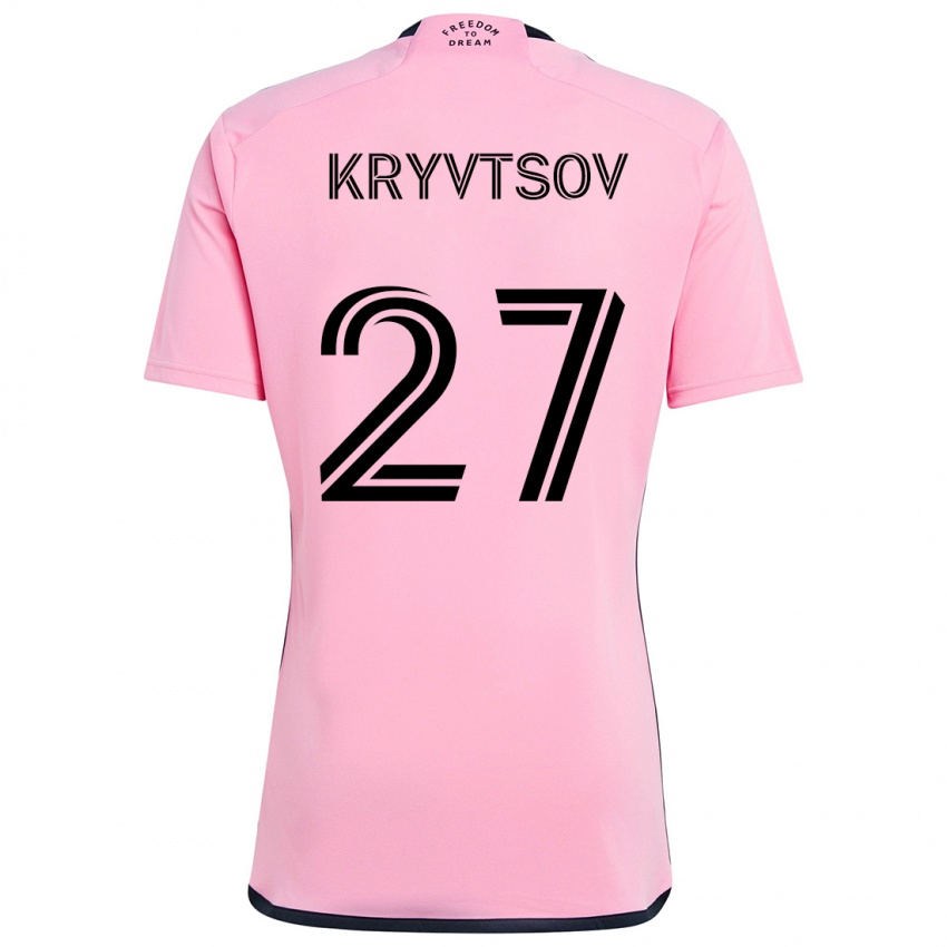 Kinder Sergiy Kryvtsov #27 Rosa Heimtrikot Trikot 2024/25 T-Shirt Österreich