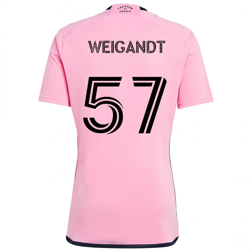 Kinder Marcelo Weigandt #57 Rosa Heimtrikot Trikot 2024/25 T-Shirt Österreich